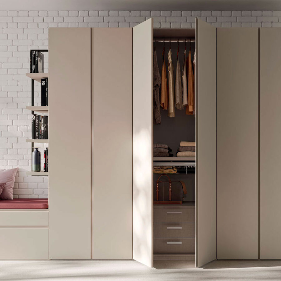 Hinged door wardrobe with Filo doors Orme