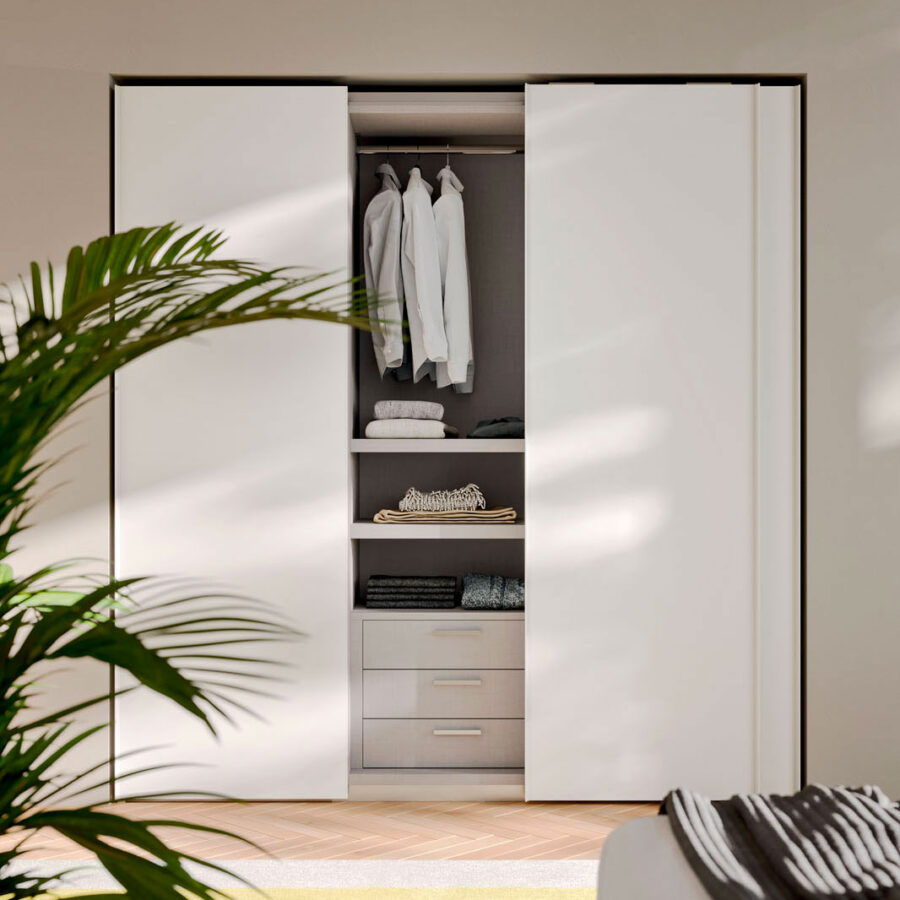 Sliding door wardrobe with Trio door Orme