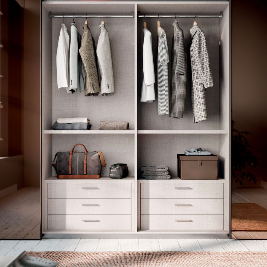 Sliding door wardrobe with Trio door and Trio Specchio door Orme