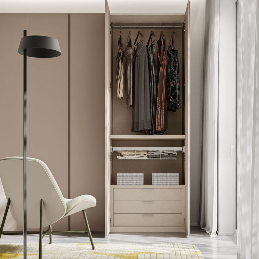 Hanging wardrobe with Filo door Orme