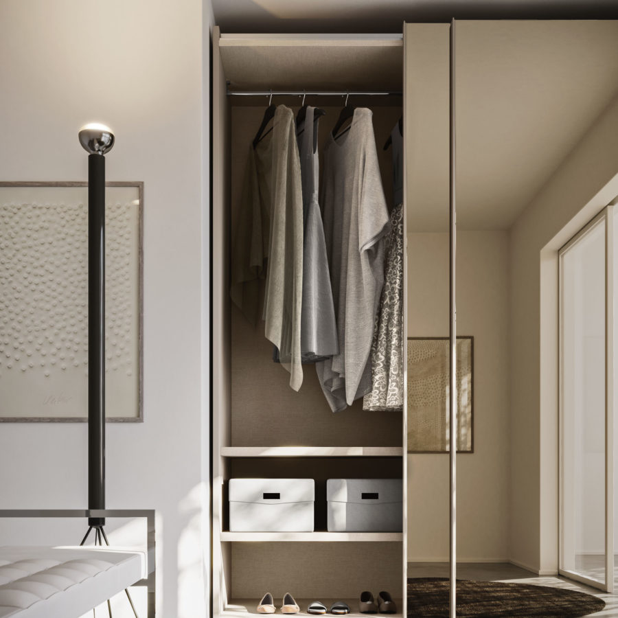 Sliding wardrobe with Specchio door Orme