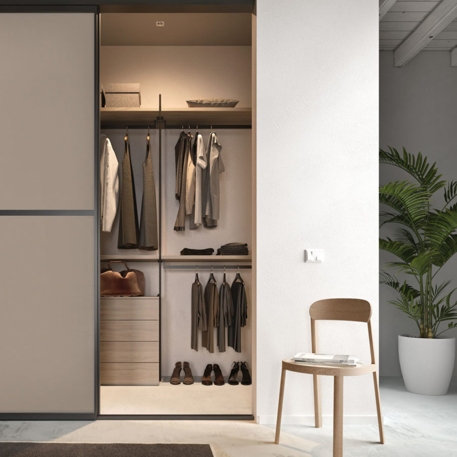 Standing floor walk-in Pole wardrobe Orme