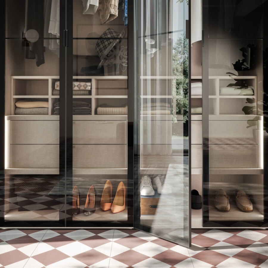 Hinged wardrobe Manlò door + Daly composition Wardrobe 27 Orme