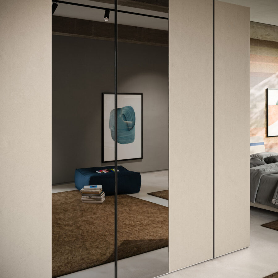 Hinged wardrobe Manlò door + Specchio composition Wardrobe 28 Orme