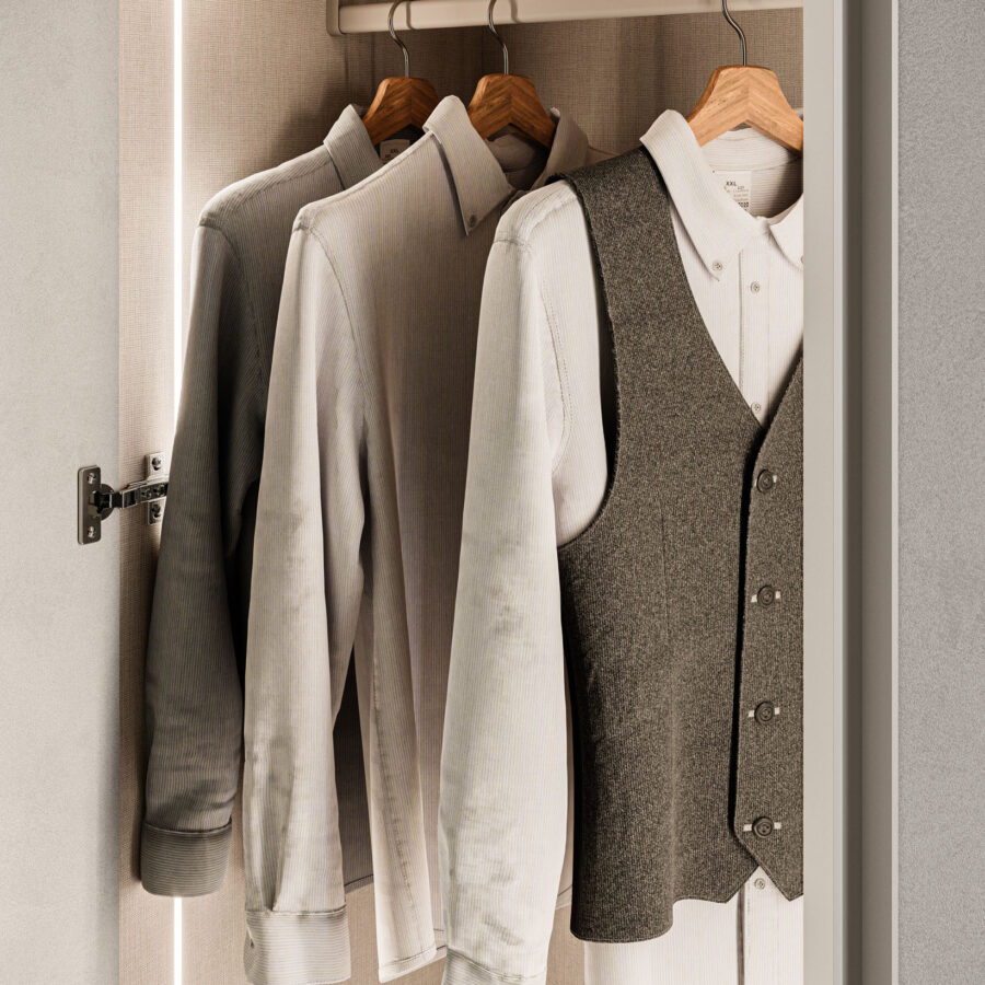 Hinged wardrobe Tratto door composition Wardrobe 29 Orme