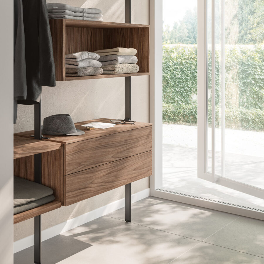 Armadio battente anta Tratto + cabina Pole composizione Wardrobe 30 Orme