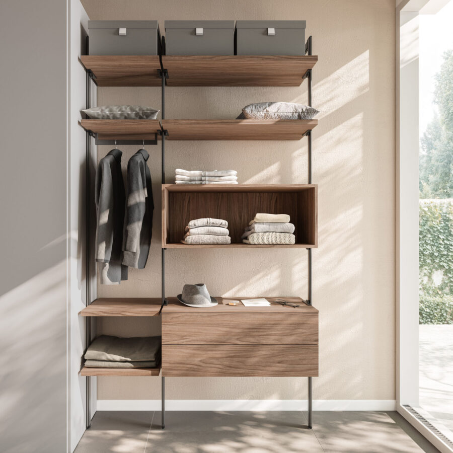 Armadio battente anta Tratto + cabina Pole composizione Wardrobe 30 Orme