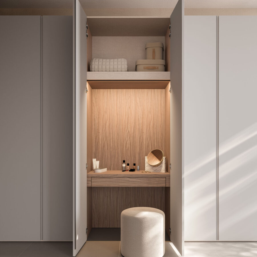 Armadio battente anta Tratto + cabina Pole composizione Wardrobe 30 Orme