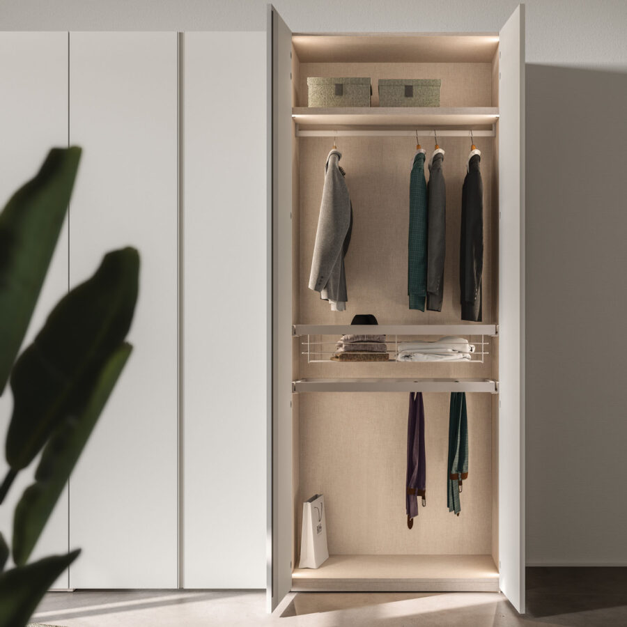 Armadio battente anta Terna + Tratto composizione Wardrobe 34 Orme
