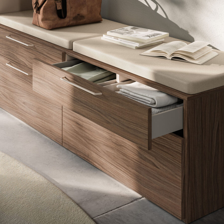 Armadio battente anta Liscia + M 32 composizione Wardrobe 36 Orme