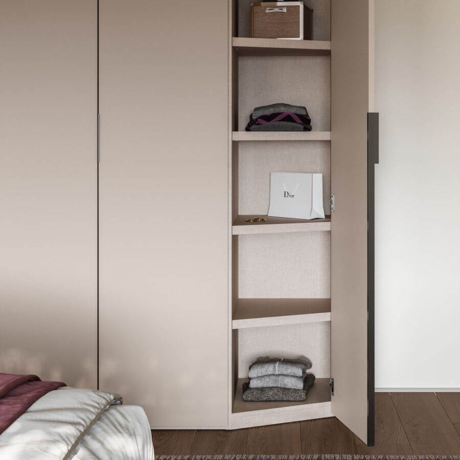Hinged wardrobe Liscia door + Crea 1200 and Crea 138 composition Wardrobe 38 Orme