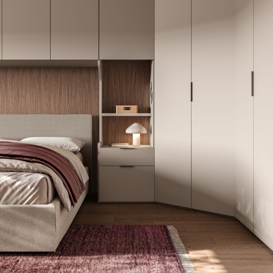 Hinged wardrobe Liscia door + Crea 1200 and Crea 138 composition Wardrobe 38 Orme