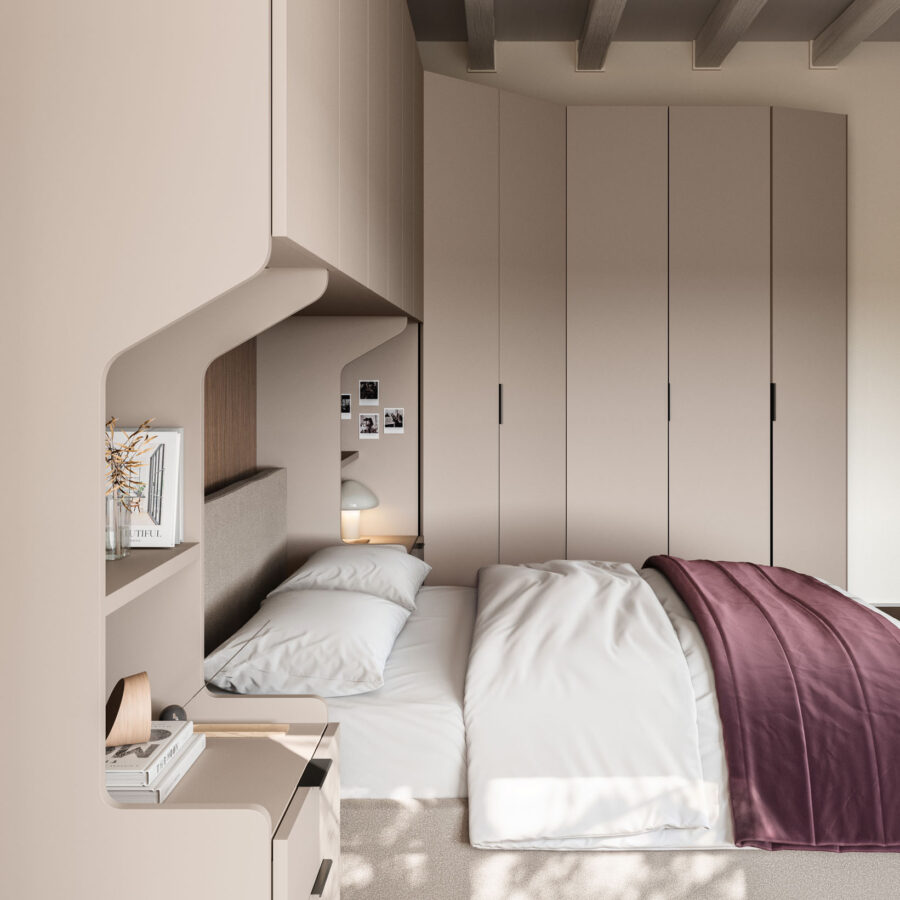 Hinged wardrobe Liscia door + Crea 1200 and Crea 138 composition Wardrobe 38 Orme