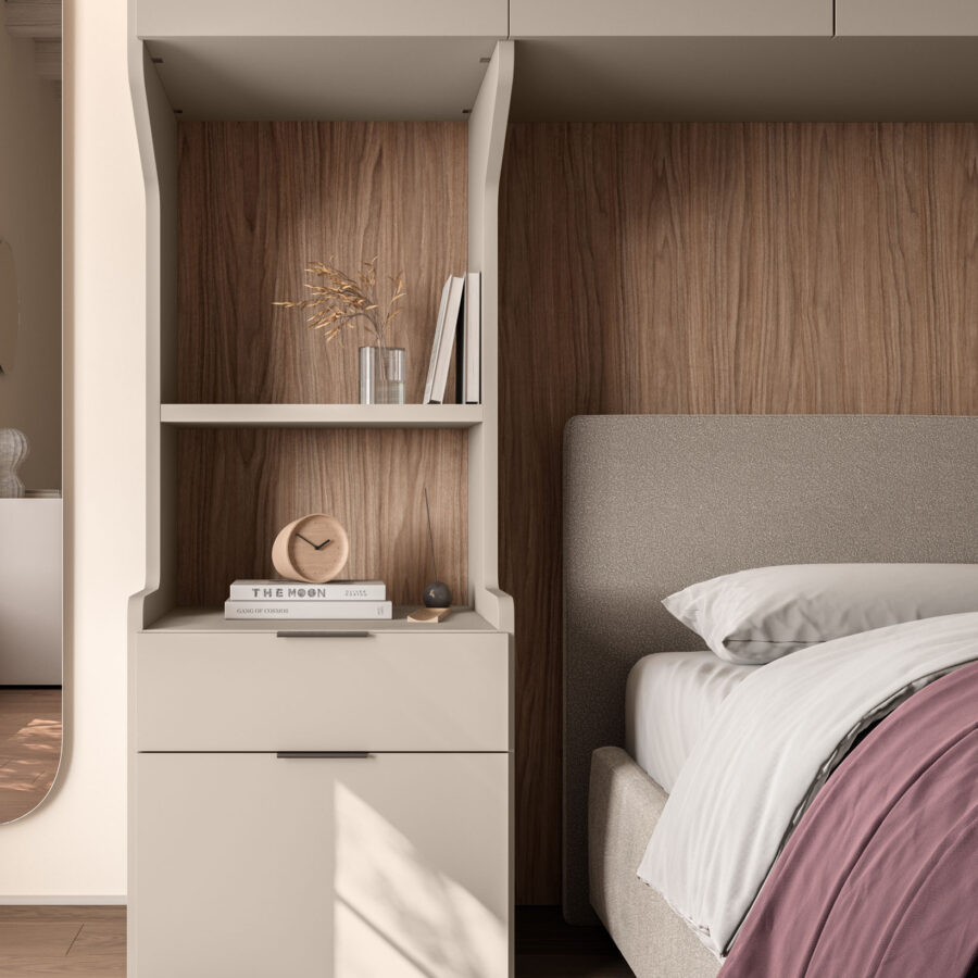 Hinged wardrobe Liscia door + Crea 1200 and Crea 138 composition Wardrobe 38 Orme
