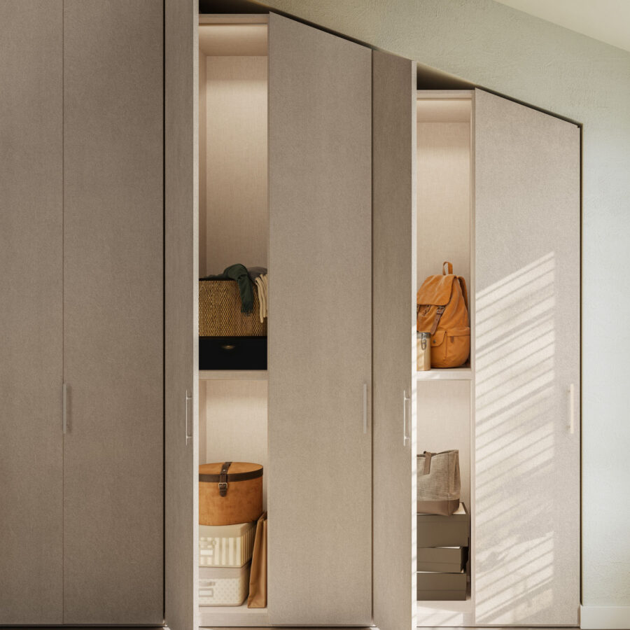 Armadio battente anta Liscia + M 15 composizione Wardrobe 39 Orme