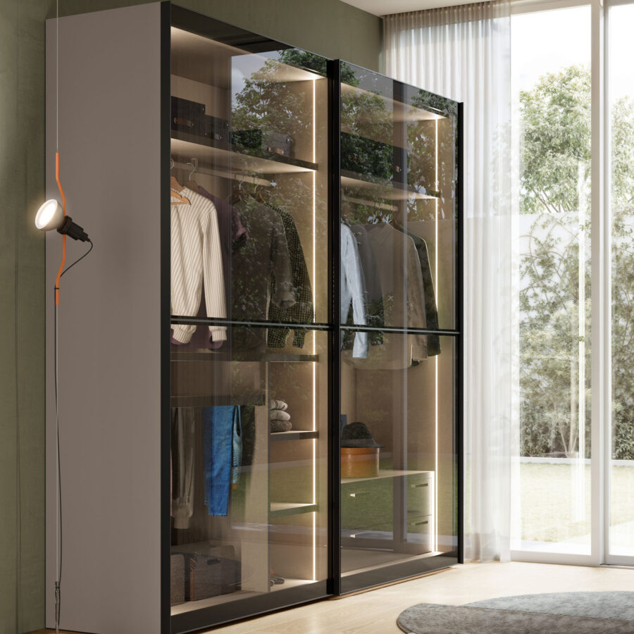 Sliding wardrobe Dama door composition Wardrobe 41 Orme