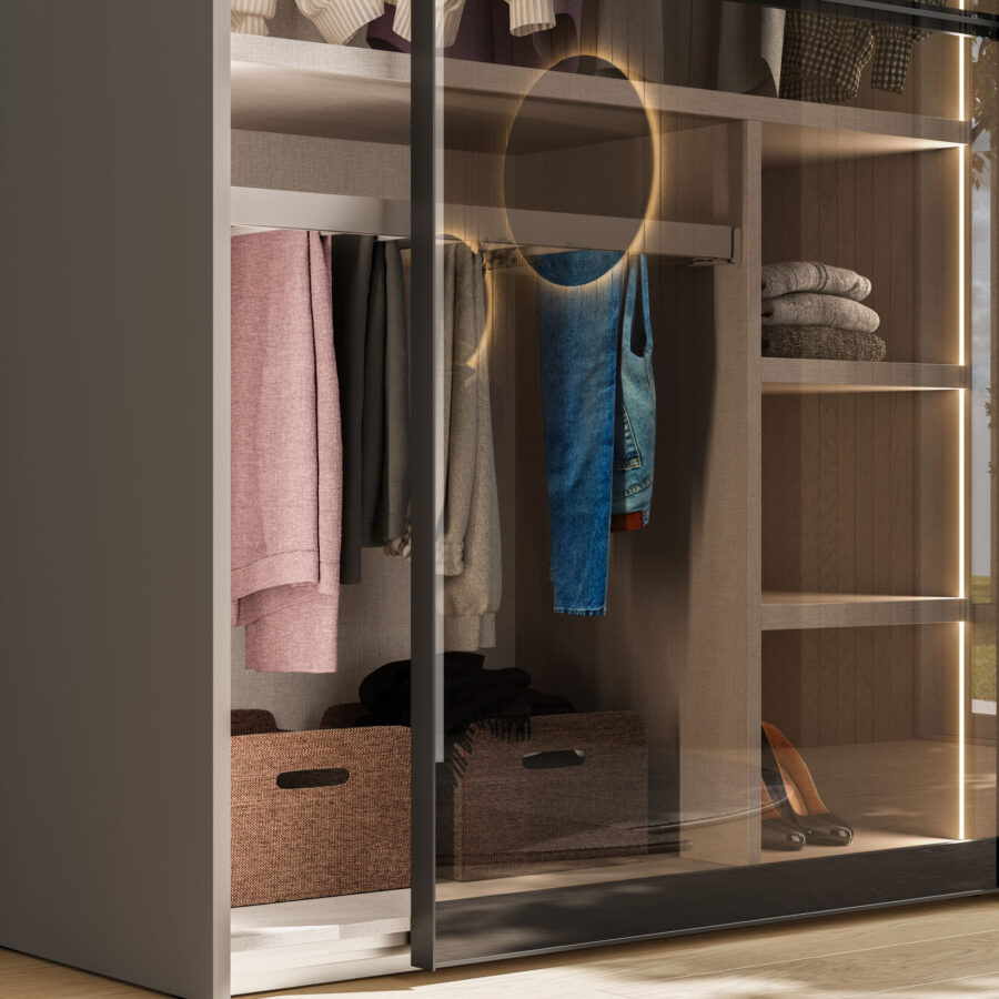 Sliding wardrobe Dama door composition Wardrobe 41 Orme