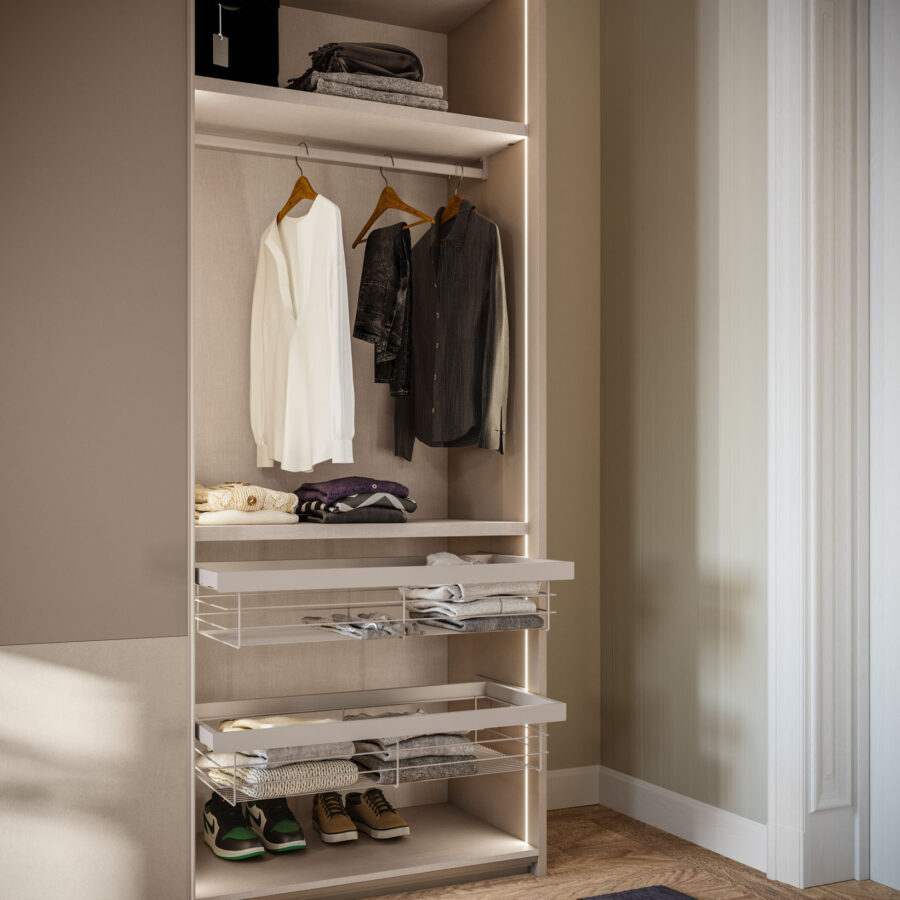 Sliding wardrobe Level DN door + Climb DN composition Wardrobe 44 Orme