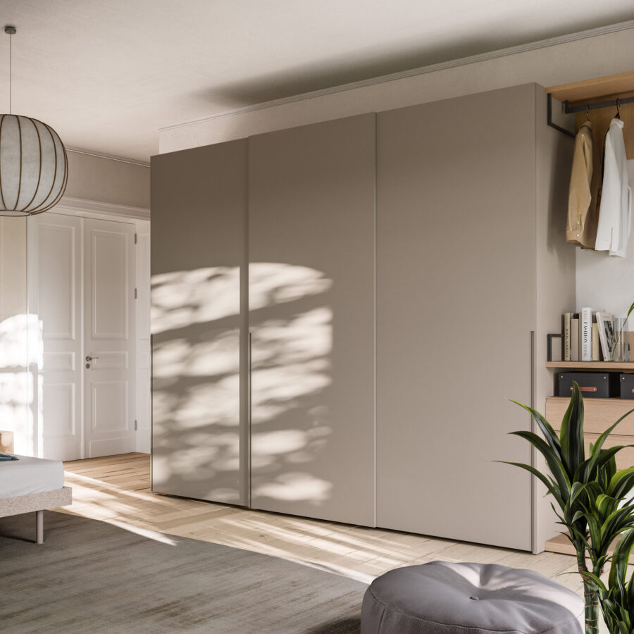 Sliding wardrobe Tratto 1200 door + walk-in closet Alea composition Wardrobe 48 Orme