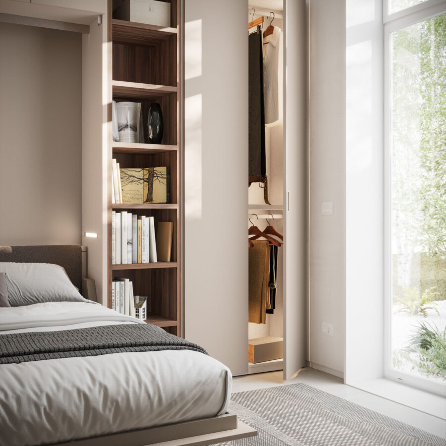 Cabina Pole + letto a scomparsa Sensai composizione Wardrobe 51 Orme